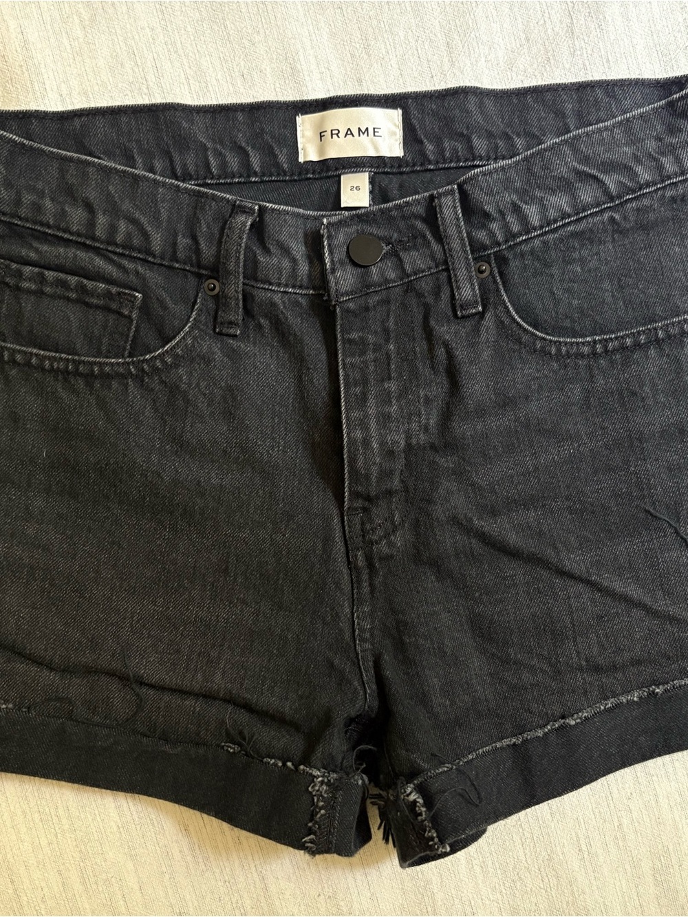 Frame Denim Le Grand Garçon denim shorts - Picture 2 of 5